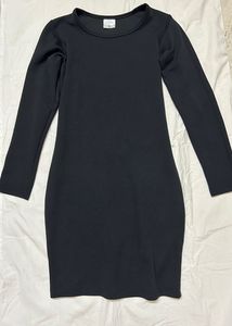 Black Long Sleeve Mini Dress