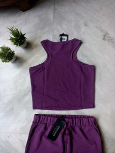 Tokyo Talkies Stylish Purple Co-ord Set