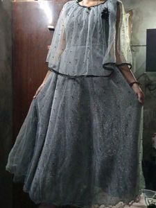 Elegant Gown with Cape (For babygirl 10 to 15 year