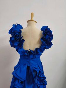 Vintage Blue Ruffle Dress