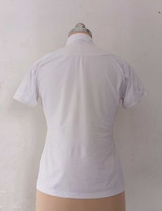 White Half-Zip Sport Top