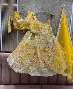 Gorgeous Yellow Lehenga Choli With Dupatta