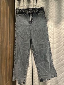 Acid Wash Wide Leg Jeans