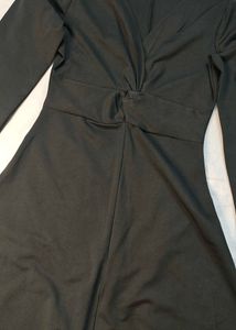 Black Long Sleeve Fit &amp; Flare Dress