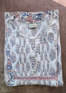Floral Print Cotton Kurta
