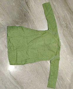 Green Embroidered Kurta(mens)