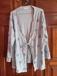 Cute Blue Printed Cardigan