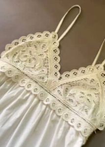Eyelet detailed cotton dress