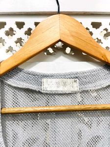 Imported Gray Knit Cardigan C