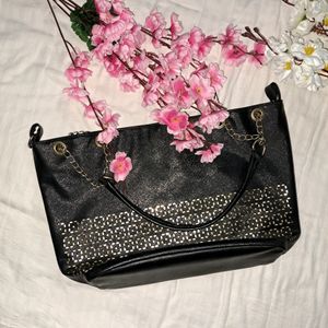 Imported Black &amp; Gold Tote Bag 🇬🇧