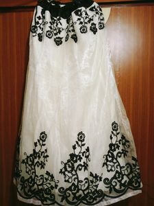 Black And White Lehenga With Blac