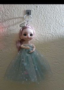 Doll Keychain with Crown