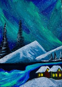 Aurora Borealis Painting