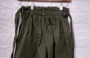 Max Women Olive Cotton Pant | Waist 26 | Hip 30
