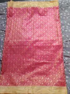 Pink Banarasi Style Saree