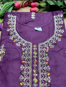 Embroidery Sequence Work Kurtis