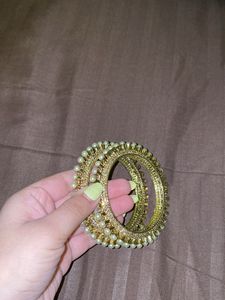 Bangles with Pearl Accents