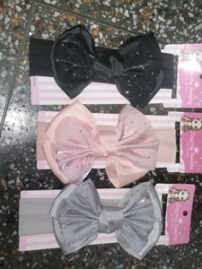Baby Headbands with Bows (Set of 3)