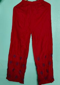 Red Embroidery 🪡 Palazzo