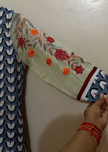 Printed Kurta With Stylish Sleeves