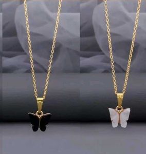 Butterfly Pendant Gold Chain (Set of 5)