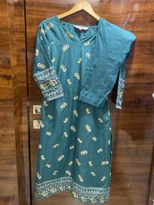 All About You Green Kurta Set