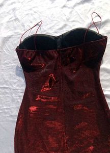 Brand New(Savana Dual Shade)Red Shimmer Mini Dress