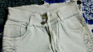Light Grey Crossed Jeans