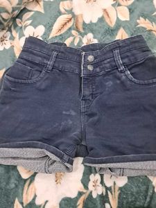 Blue Denim Women's Shorts
