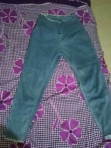 Distressed High-Waisted Denim Leggings