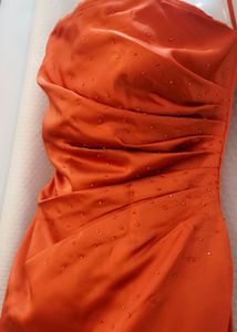 Elegant Orange off shoulder Dress
