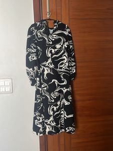 Black &amp; White Print Dress