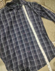 Highlander Checked Shirt Navy Blue
