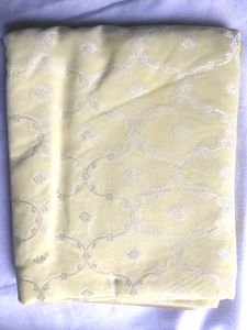Vintage Yellow Embroidered Saree