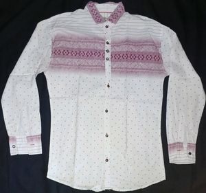 White Pure Cotton Full Hands Shirt Fully Stitched 🤩