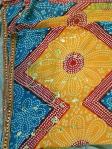 BANDHANI SAREE NO BLOUSE