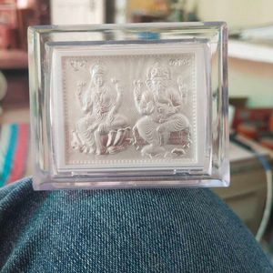 999 Pure Silver Lakshmi Ganesh Frame