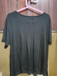 Embroidered Black Top