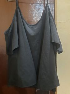 Cold Shoulder Black Top