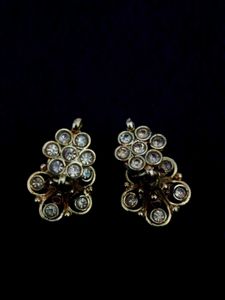 Vintage Rhinestone Cluster Earrings