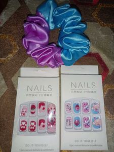 Rakhi Hamper Nail Set & Scrunchie Bundle