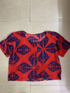 Red crop Shirt