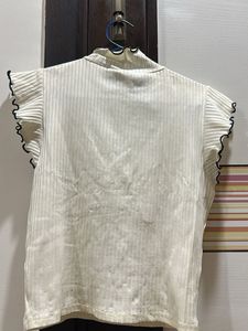 Ruffle Trim Knit Top