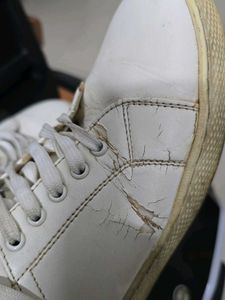 White Leather Casual Shoes