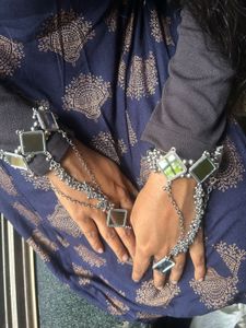 Heavy Mirror work belt with  haathphool
