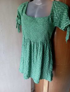 Green Floral Day Dress