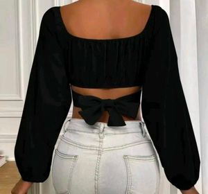 Black Colour Crop Top 🖤💕