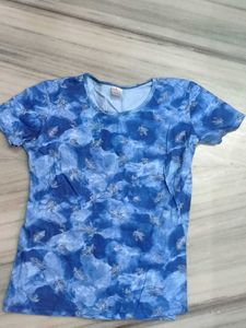 Blue Patterned T-Shirt