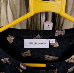 Fabienne Chapot Sunset Foil Print Blouse ✨🖤