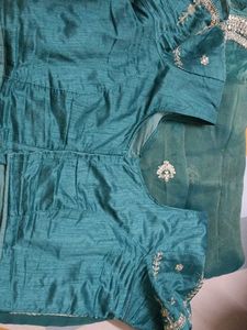 Emerald Green Embellished Saree
